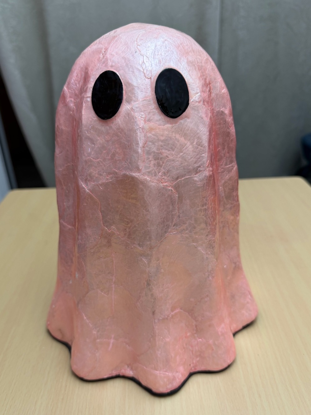 Pink Ghost with Black Eyes